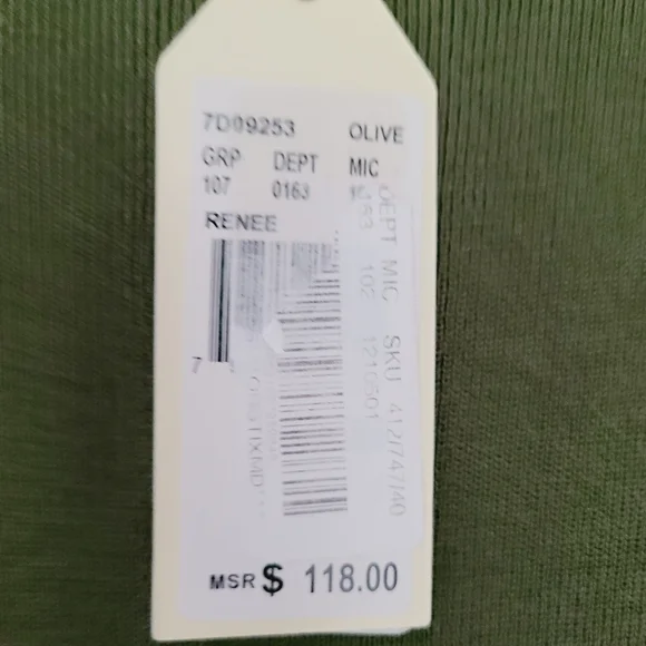 NWT MAX STUDIO SPECIALITY PRODUCTS olive renee sweater dress - Picture 5 of 8